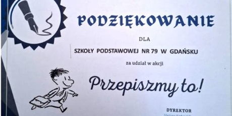 Podziękowanie za Przepiszmy to!