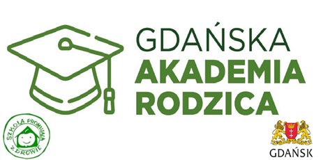 Powiększ grafikę: Logo Gdańskiej Akademii Rodzica, logo Szkoły Promującej Zdrowie, logo Miasta Gdańsk