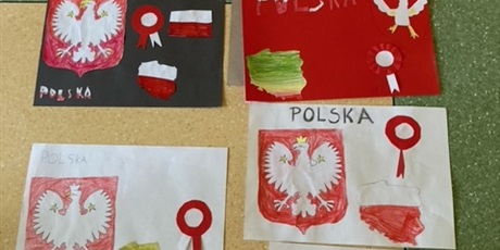 Powiększ grafikę: godła Polski, flagi, orzełki